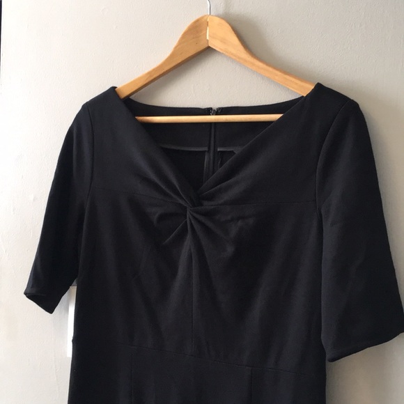 BANANA REPUBLIC Black Dress with Twist Neckline - Picture 4 of 6